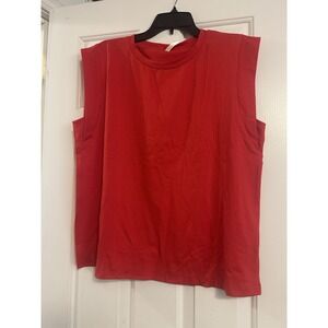 Women's Grecerelle Sleeveless Tank Top Red Size XL